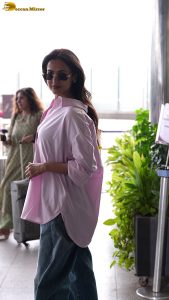 actress sonal chauhan gorgeous in a shirt and denim jeans