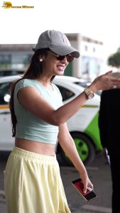 actress sonal chauhan fit and sexy at mumbai airport