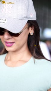 actress sonal chauhan fit and sexy at mumbai airport