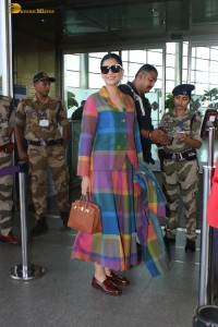 actress Sonam Kapoor wears a colorful dress traveling from mumbai airport