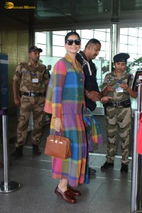 actress Sonam Kapoor wears a colorful dress traveling from mumbai airport