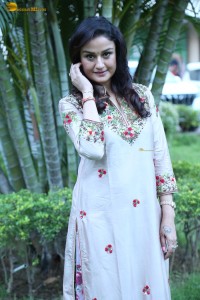 actress sonia agarwal photoshoot in a silver grey salwar dress