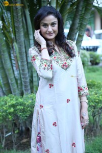 actress sonia agarwal photoshoot in a silver grey salwar dress