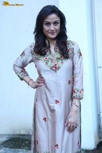 actress sonia agarwal photoshoot in a silver grey salwar dress