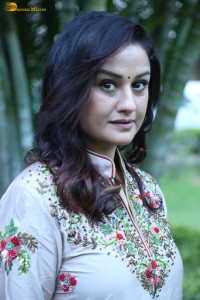 actress sonia agarwal photoshoot in a silver grey salwar dress