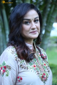 actress sonia agarwal photoshoot in a silver grey salwar dress