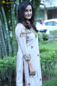 actress sonia agarwal photoshoot in a silver grey salwar dress