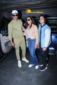 Actor Sonu Sood was spotted with his family at the Mumbai Airport