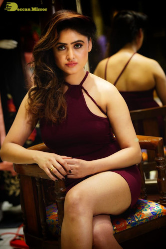 Sony Charishta photshoot in a red dress