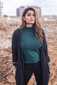Actress Spandana Palli Photoshoot in Green Top and Black Jeans
