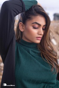 Actress Spandana Palli Photoshoot in Green Top and Black Jeans