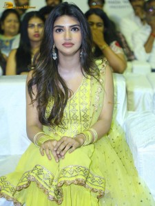 actress sreeleela very cute in a light green salwar dress