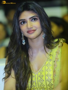 actress sreeleela very cute in a light green salwar dress