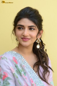 actress sreeleela cute in a pink salwar