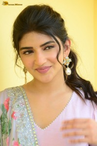 actress sreeleela cute in a pink salwar