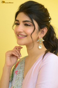 actress sreeleela cute in a pink salwar