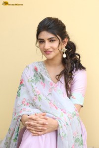 actress sreeleela cute in a pink salwar