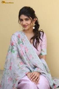 actress sreeleela cute in a pink salwar