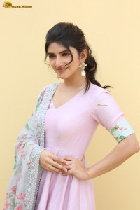 actress sreeleela cute in a pink salwar