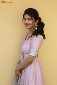 actress sreeleela cute in a pink salwar