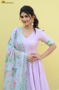 actress sreeleela cute in a pink salwar