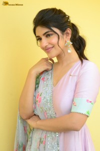 actress sreeleela cute in a pink salwar