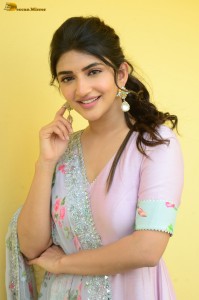 actress sreeleela cute in a pink salwar