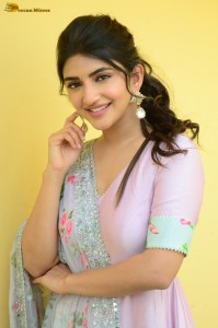 actress sreeleela cute in a pink salwar