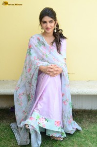 actress sreeleela cute in a pink salwar