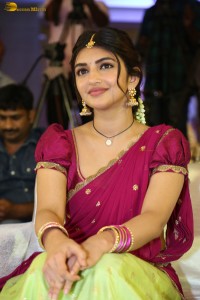 actress Sreeleela sizzles in a half saree