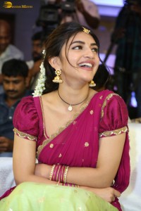 actress Sreeleela sizzles in a half saree