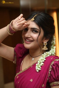 actress Sreeleela sizzles in a half saree