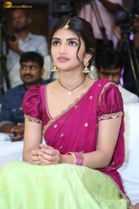 actress Sreeleela sizzles in a half saree