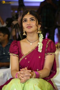 actress Sreeleela sizzles in a half saree