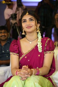 actress Sreeleela sizzles in a half saree