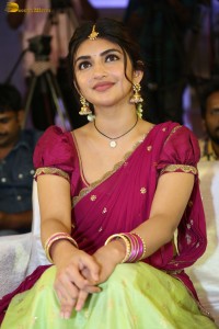 actress Sreeleela sizzles in a half saree