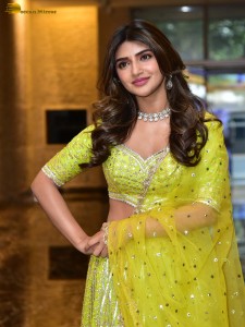 actress Sreeleela sexy photoshoot in a green lehenga choli