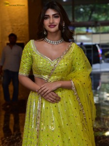 actress Sreeleela sexy photoshoot in a green lehenga choli