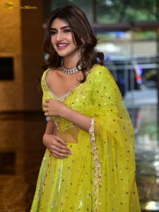 actress Sreeleela sexy photoshoot in a green lehenga choli