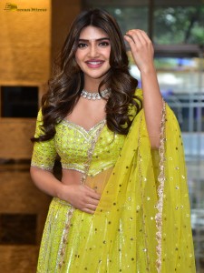 actress Sreeleela sexy photoshoot in a green lehenga choli