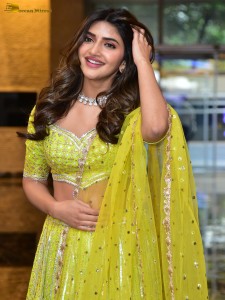 actress Sreeleela sexy photoshoot in a green lehenga choli