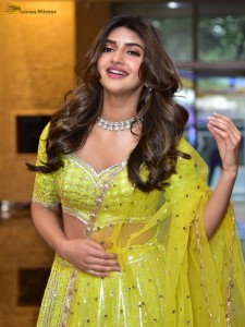 actress Sreeleela sexy photoshoot in a green lehenga choli