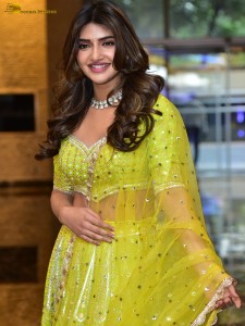 actress Sreeleela sexy photoshoot in a green lehenga choli