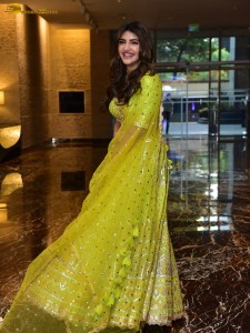 actress Sreeleela sexy photoshoot in a green lehenga choli