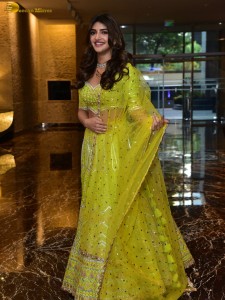 actress Sreeleela sexy photoshoot in a green lehenga choli