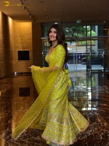 actress Sreeleela sexy photoshoot in a green lehenga choli