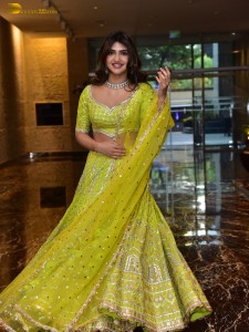 actress Sreeleela sexy photoshoot in a green lehenga choli