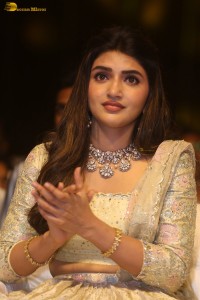 actress Sreeleela shines in a cream color dress at an event