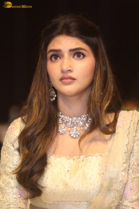 actress Sreeleela shines in a cream color dress at an event