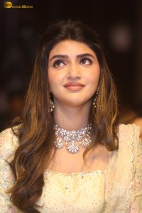 actress Sreeleela shines in a cream color dress at an event